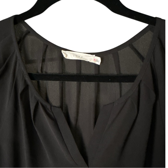 EUC Lush Black Long Sleeve Blouse size Small - Picture 2 of 4